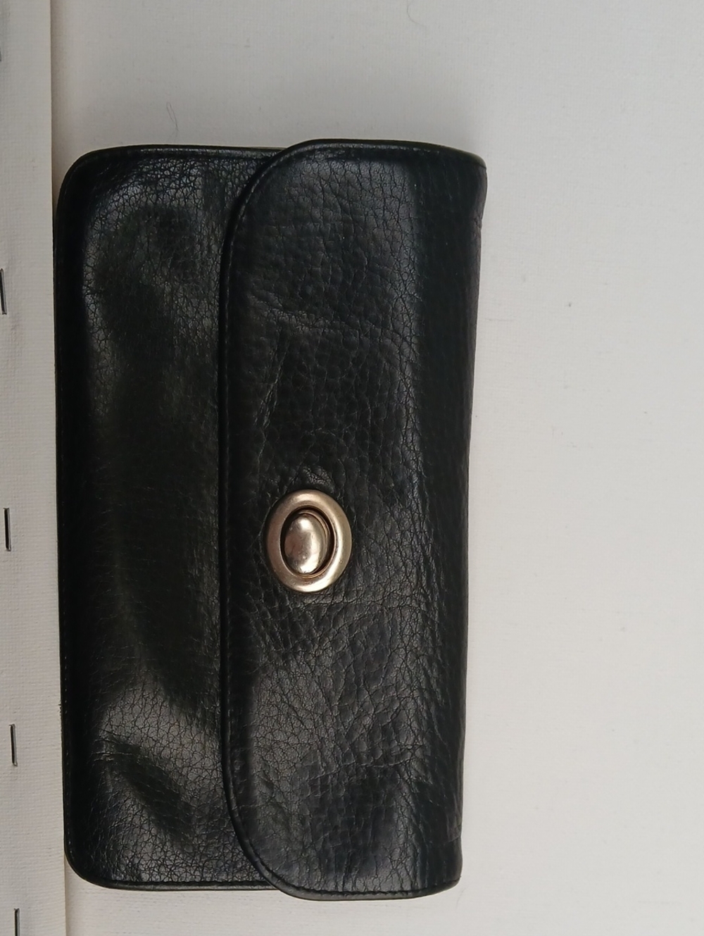 HOBO Olive Interior Canvas Zip Wallet with Red Logo